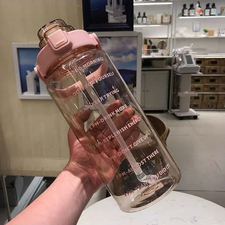 BowLift | 2L Motivational Water Bottle with Time Markers - HydroMotivator