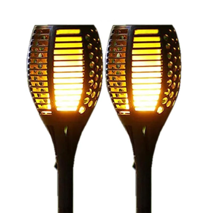 Solar-powered garden torch with flame effect - LED flashlight for outdoor use, weatherproof and energy-saving | Bowlift