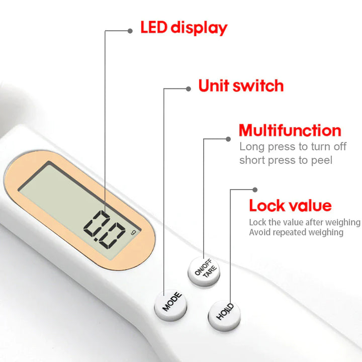 Digital Spoon Scale with LCD Display Bowlift