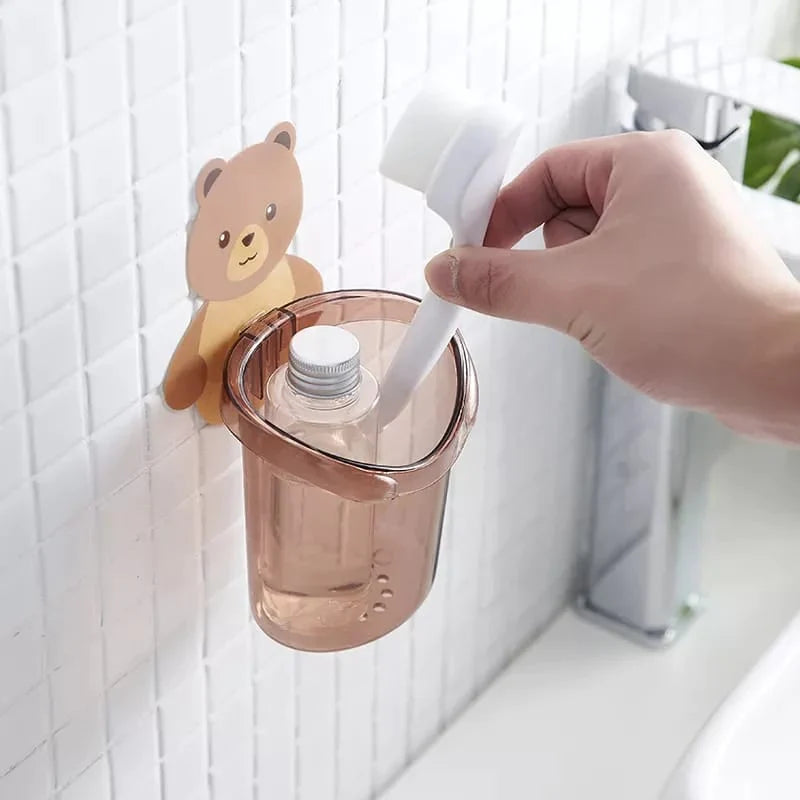 Bear Toothbrush Holder Cup Wall Mounted Bowlift