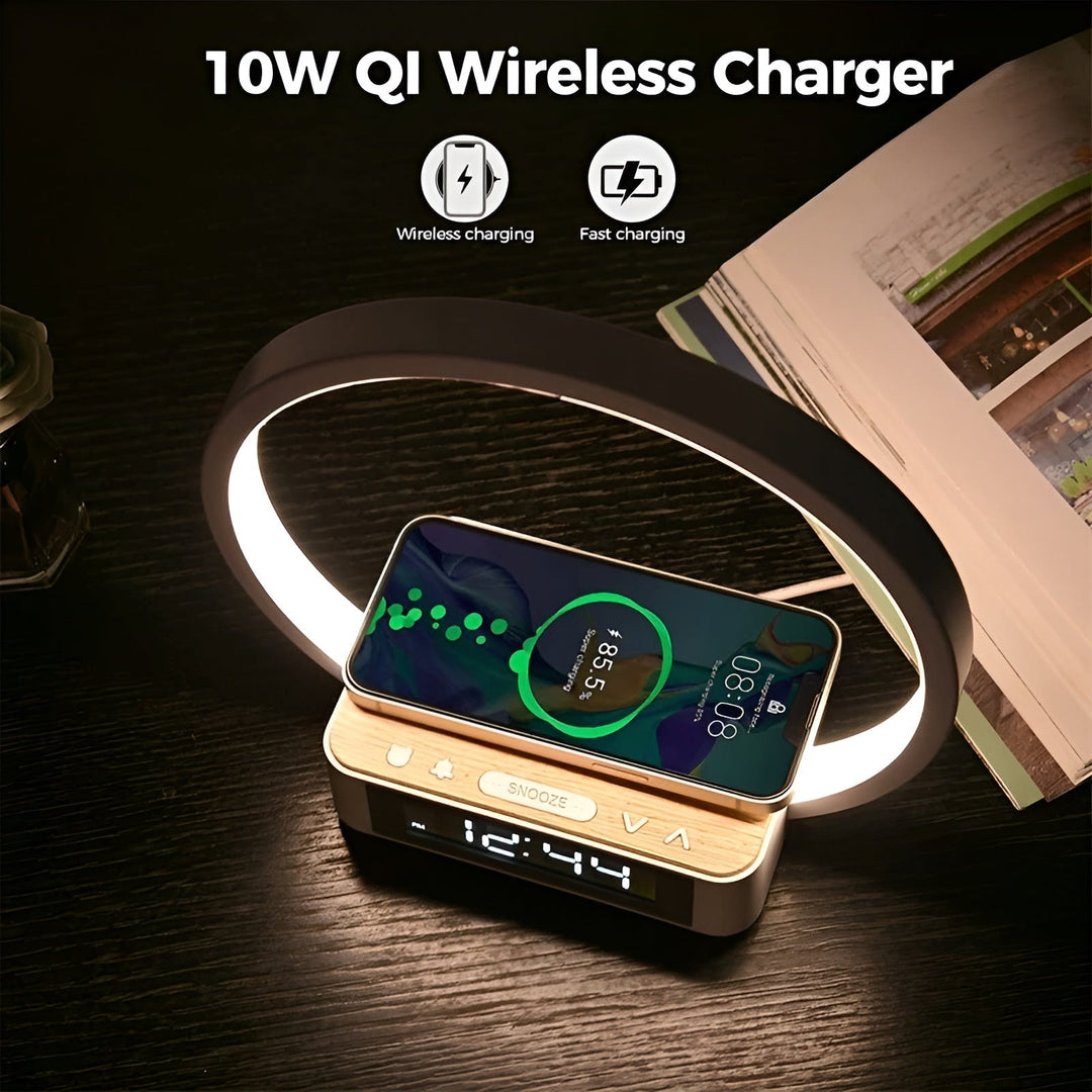 BowLift | Modern Table Lamp with Wireless Charger and Alarm Function