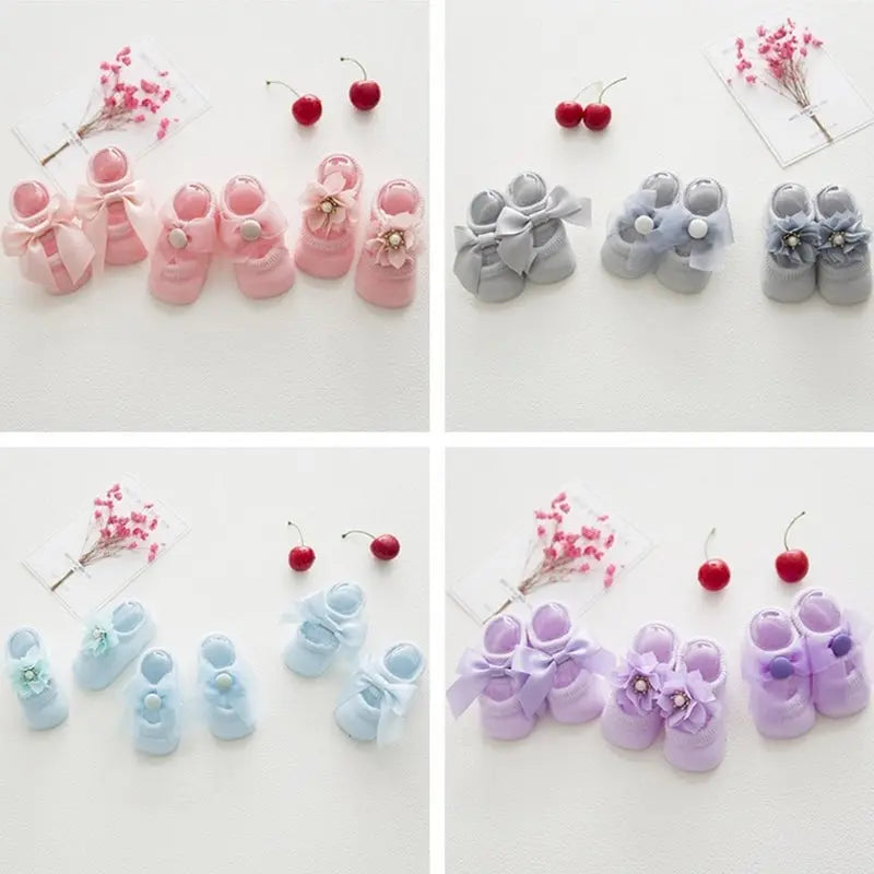 BowLift | 3 Pair Baby Ballet Socks
