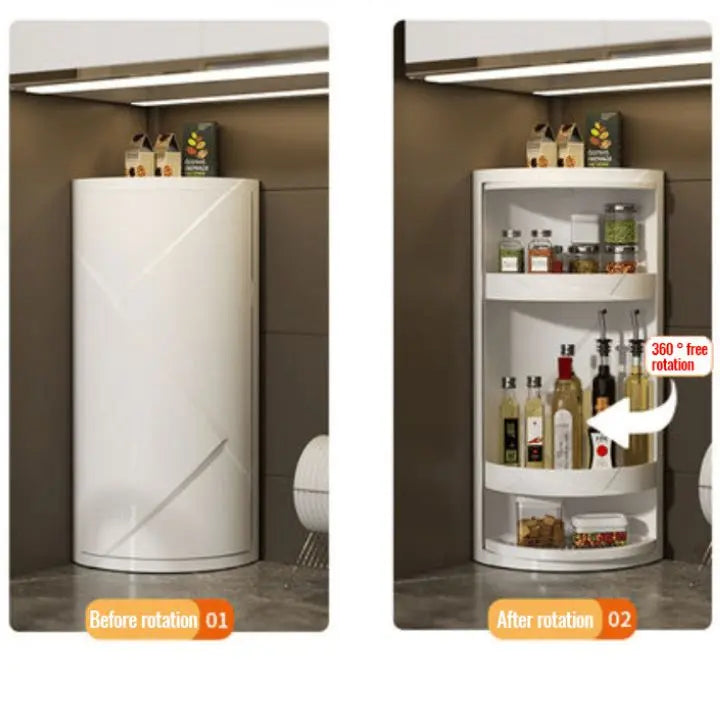 BowLift | 3 layers - Multifunctional 360° corner shelf organizer