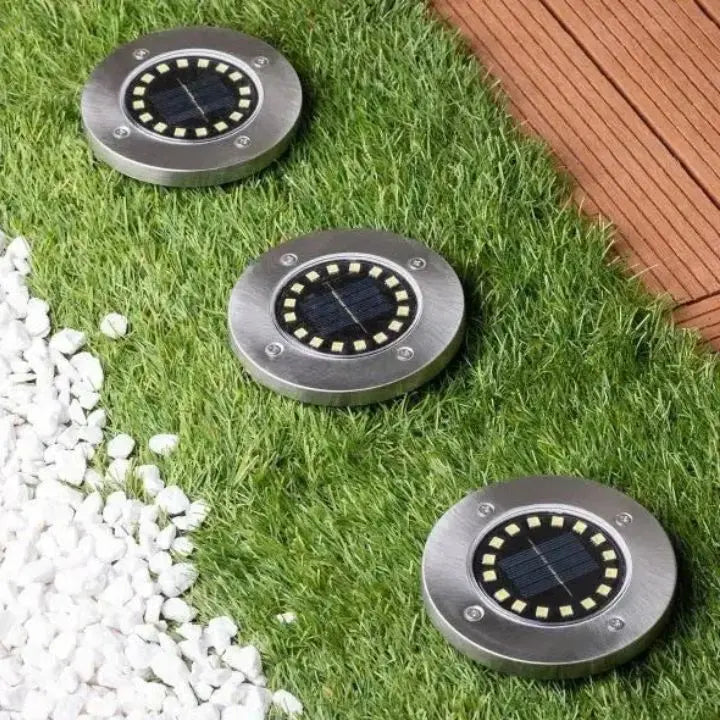 BowLift | 3 Piece Solar Ground Lights – Elegant Outdoor Lighting without Cables