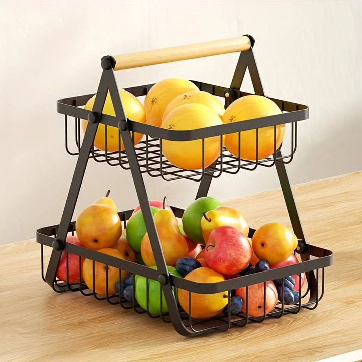 Stacked fruit basket, decorative storage basket for kitchen and dining table | Bowlift