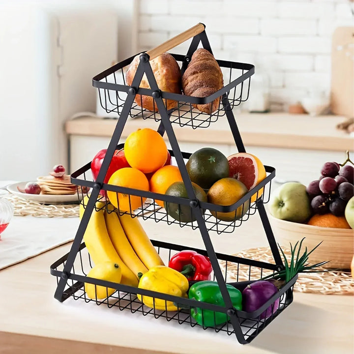 Stacked fruit basket, decorative storage basket for kitchen and dining table | Bowlift