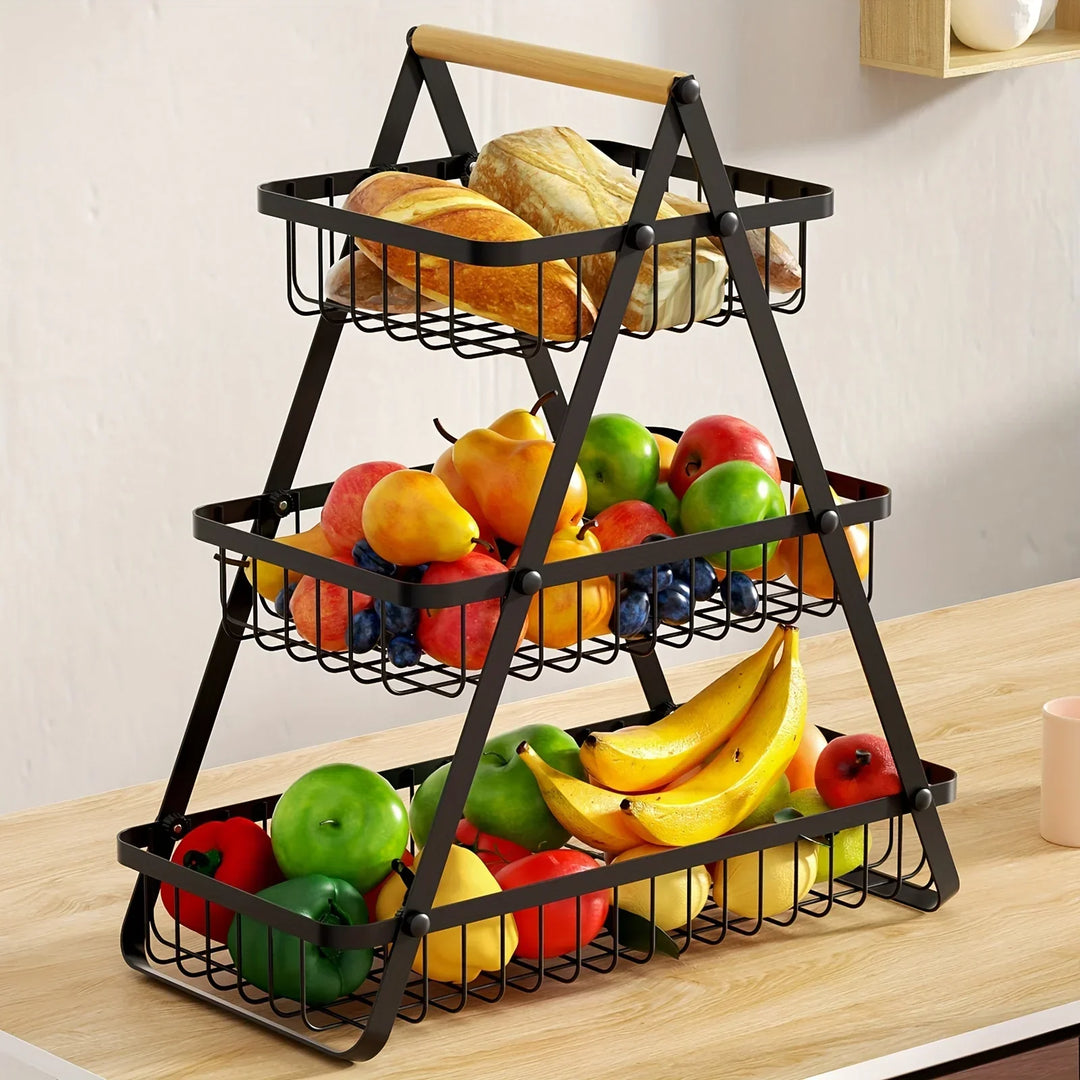 BowLift | Kitchen Storage Metal Fruit Basket Stand