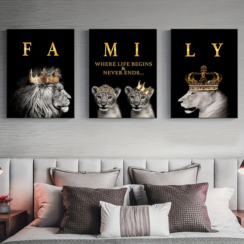 BowLift | SavannaMajesty - Lion Family Artwork Set