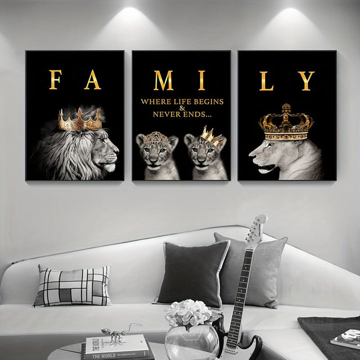 BowLift | SavannaMajesty - Lion Family Artwork Set