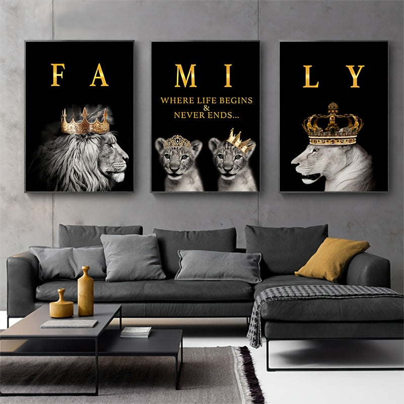 BowLift | SavannaMajesty - Lion Family Artwork Set