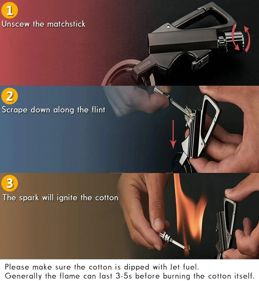 BowLift | 3-in-1 Outdoor windproof lighter with bottle opener for camping