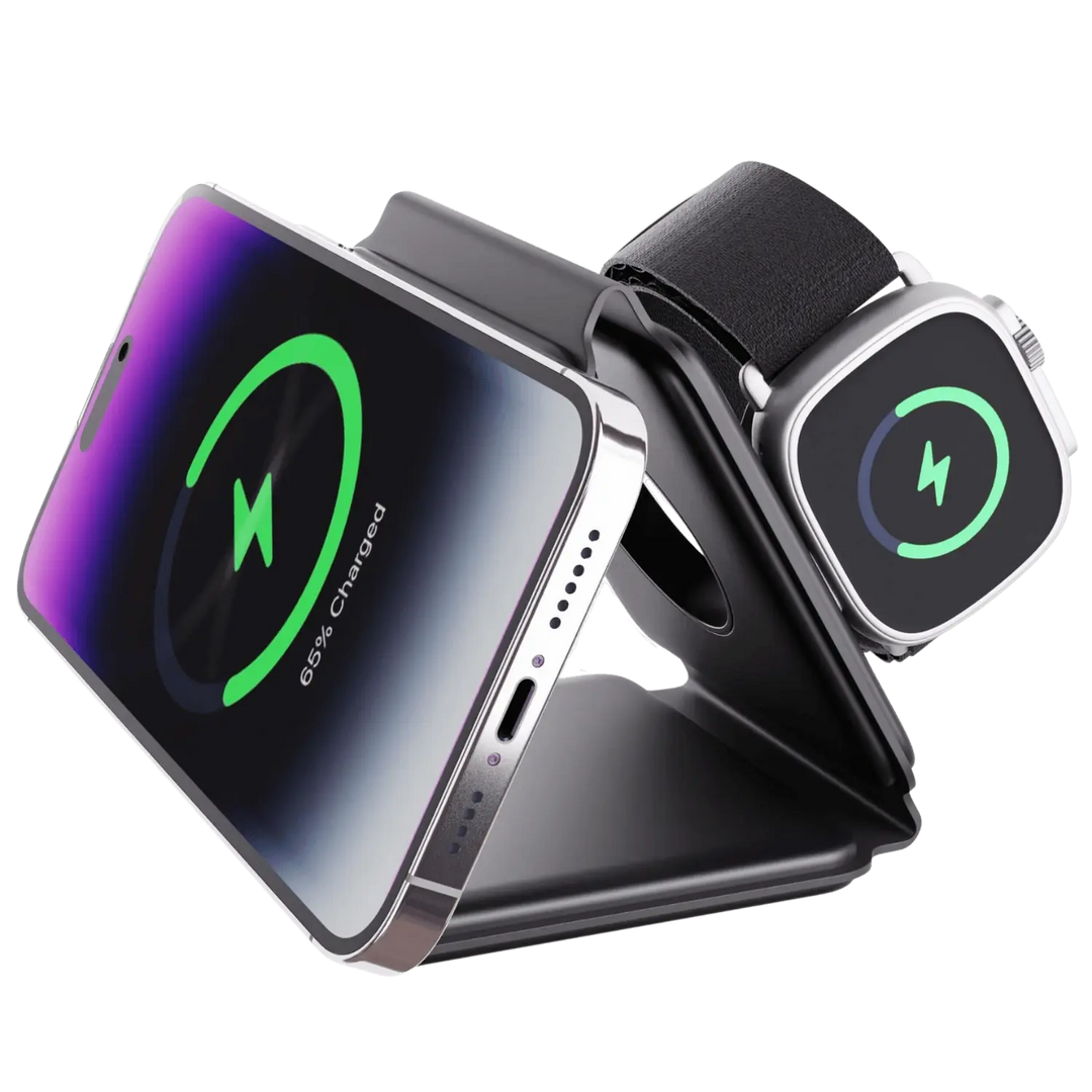 TriCharge Fold – 3-in-1 foldable wireless charging station | Bowlift