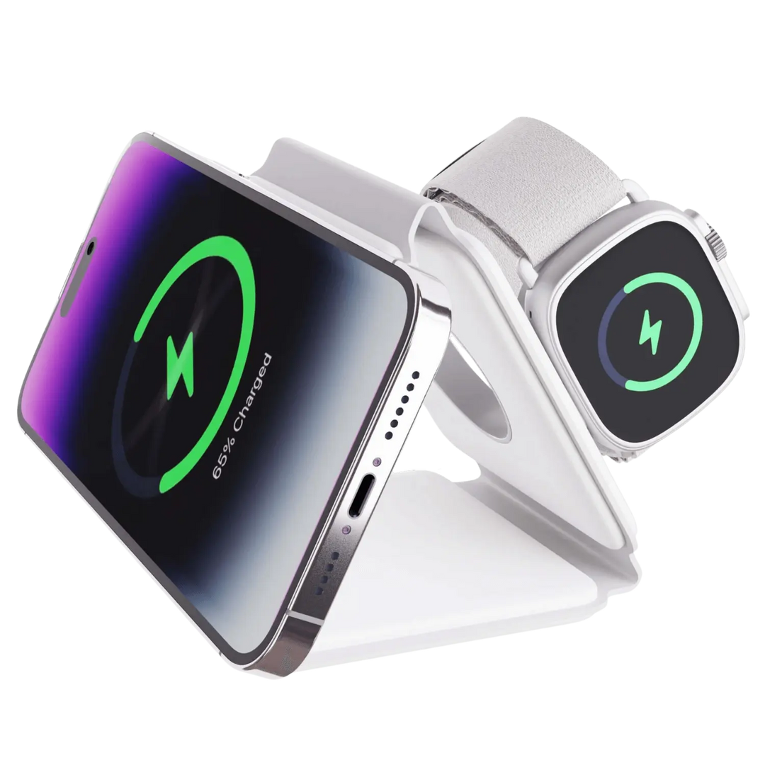 TriCharge Fold – 3-in-1 foldable wireless charging station | Bowlift