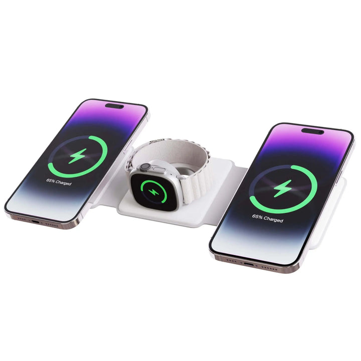 TriCharge Fold – 3-in-1 foldable wireless charging station | Bowlift