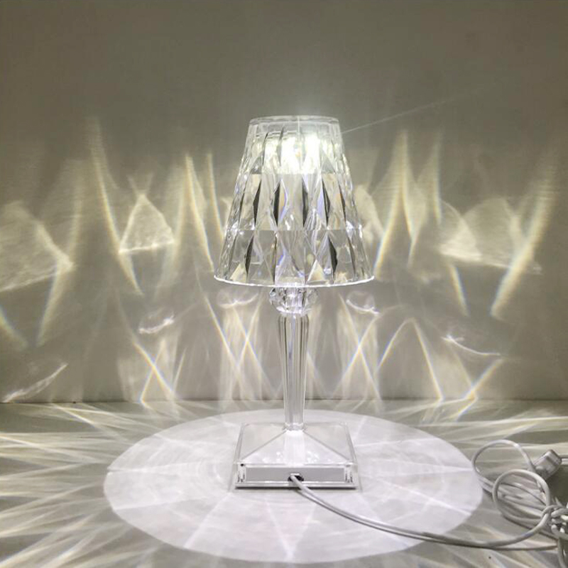 BowLift | CrystalGlow Touch lamp – Elegant Table Lamp with Touch Sensor and USB