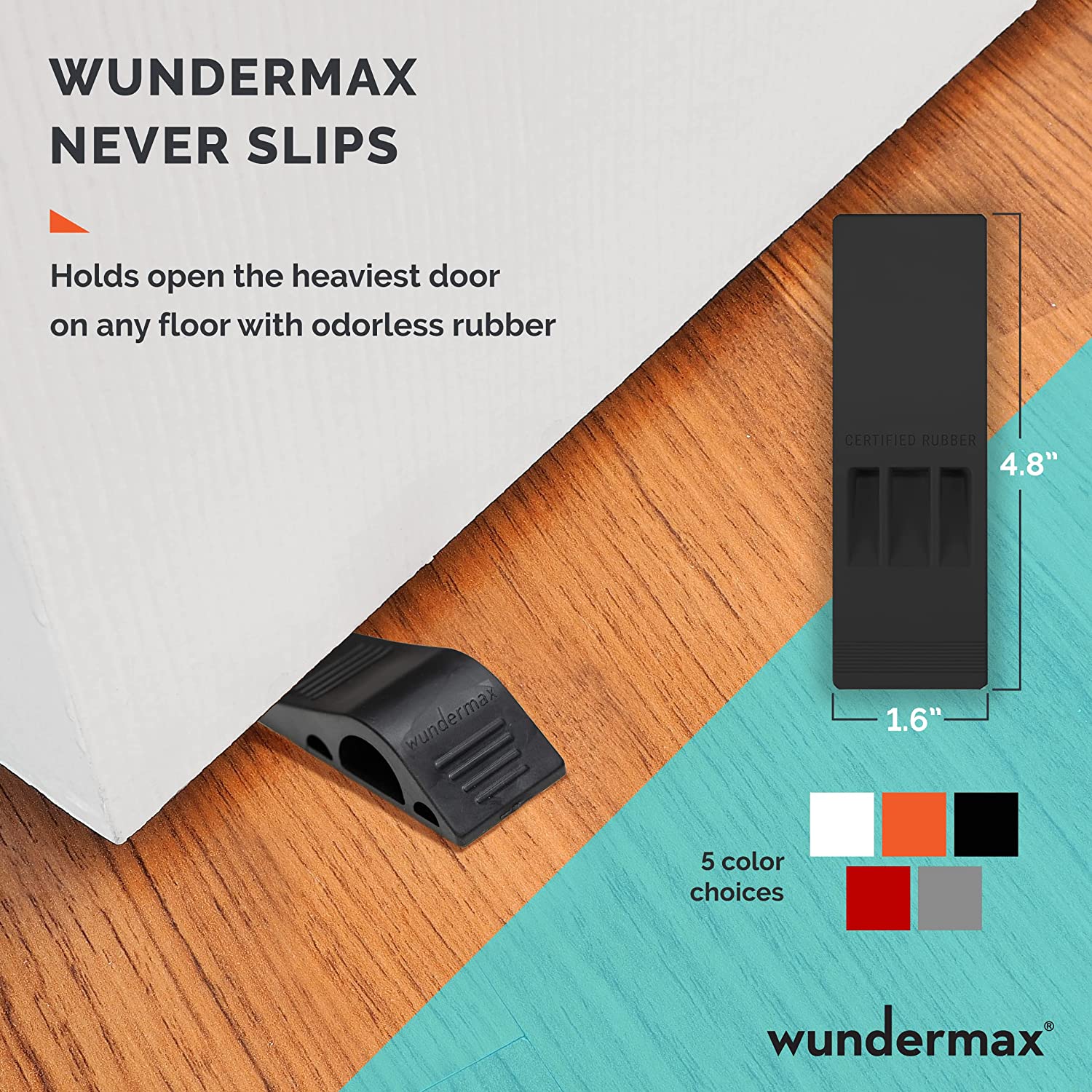 BowLift | 3-Pack: Wundermax Rubber Safety Door Stopper