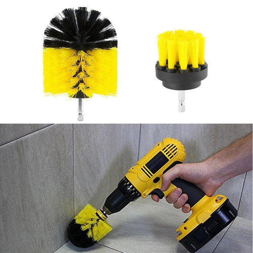 BowLift | IcoolGadgets 3 pcs/set Power Scrubber Brush Drill Brush Clean for Bathroom Surfaces Tub Shower Tile Grout Cordless Power Scrub Cleaning Kit