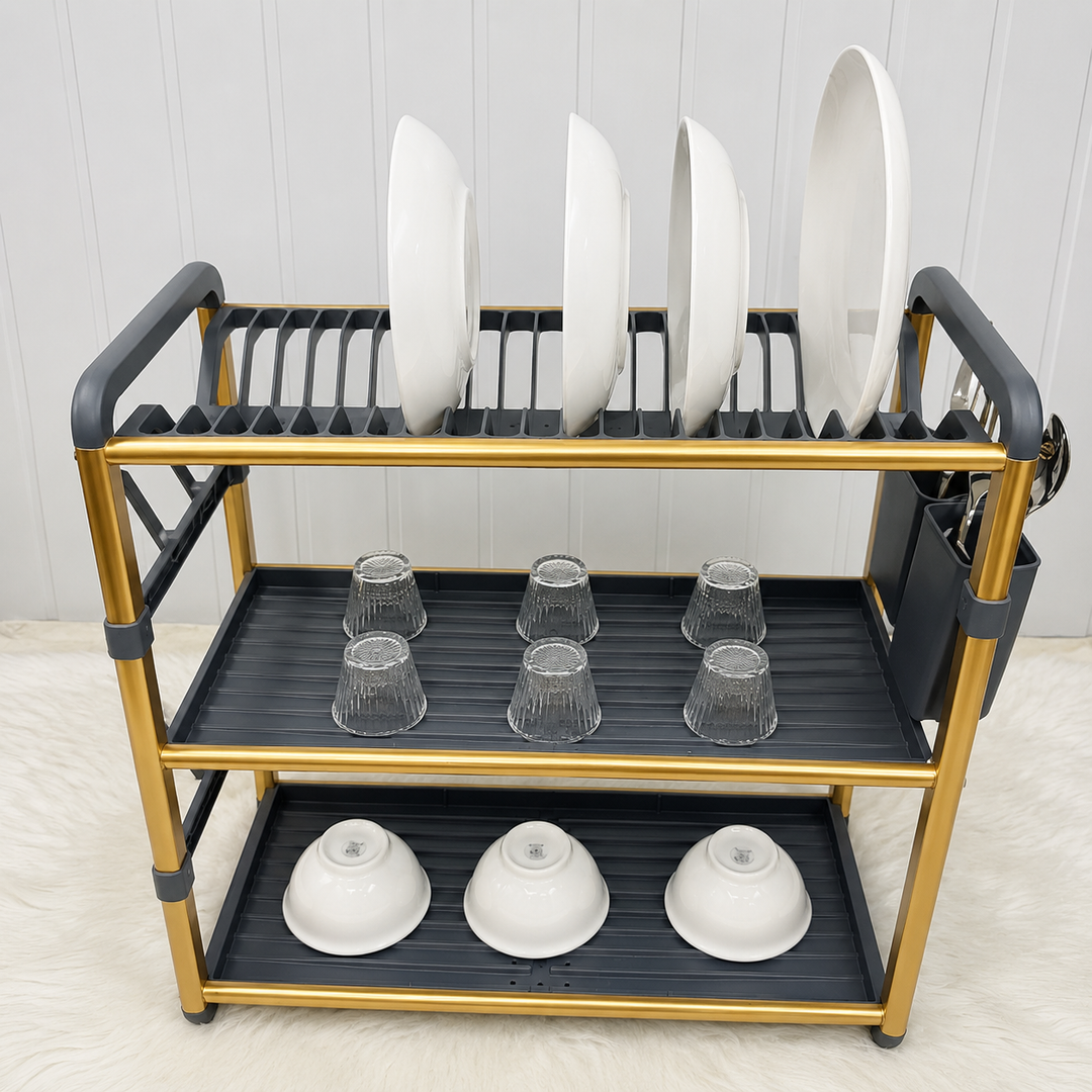 3-tier dish dryer made of aluminum | Bowlift