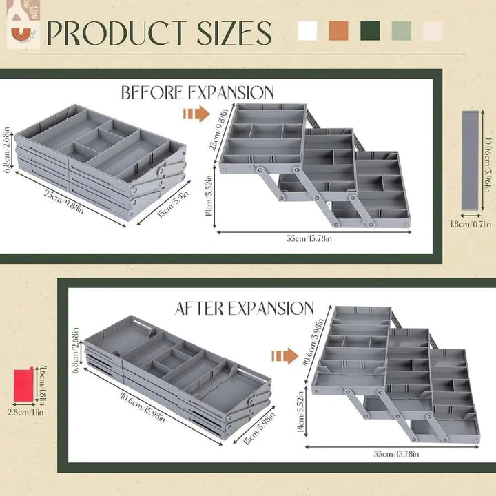 BowLift | 3-tier Smart Drawer Organizer – Makes optimal use of storage space