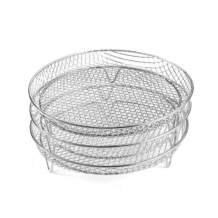 3-Tier Stainless Steel Air Fryer Rack Universal Stackable Accessory | Bowlift
