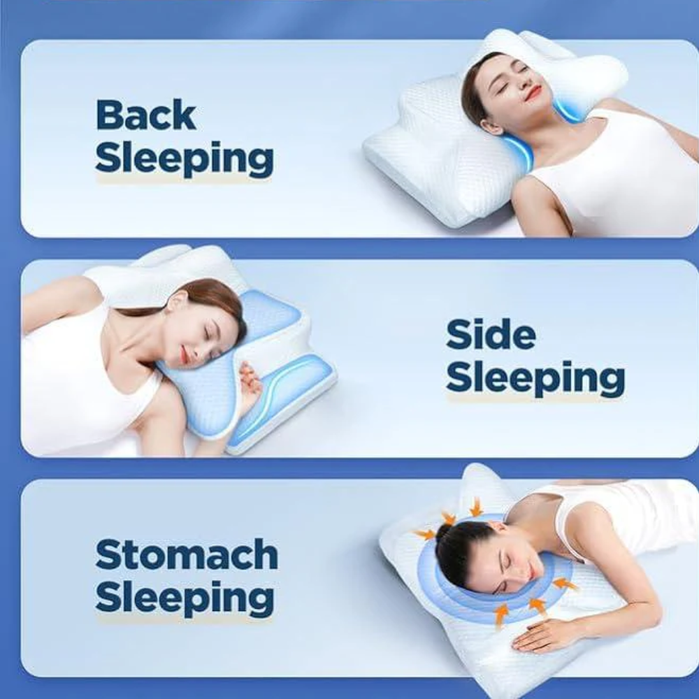 BowLift | Cervical Pillow for Neck Pain Relief – Orthopedic Memory Foam Neck Support Pillow for Cervical, Shoulder & Back Alignment
