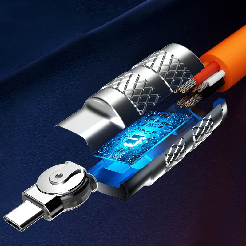 BowLift | 180° Anti-Break Fast Charge Data Cable (120W)