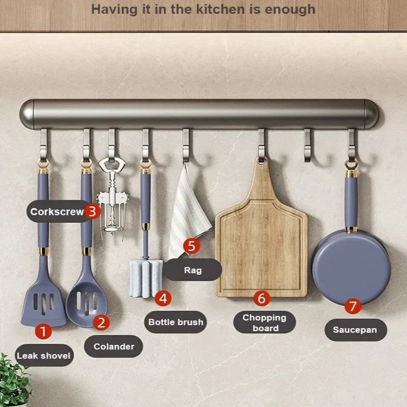 BowLift | Kitchen hook rail - AluHook stainless steel