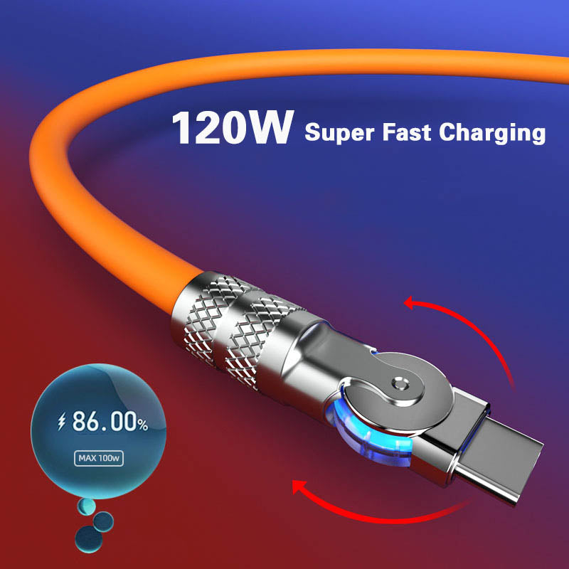 BowLift | 180° Anti-Break Fast Charge Data Cable (120W)