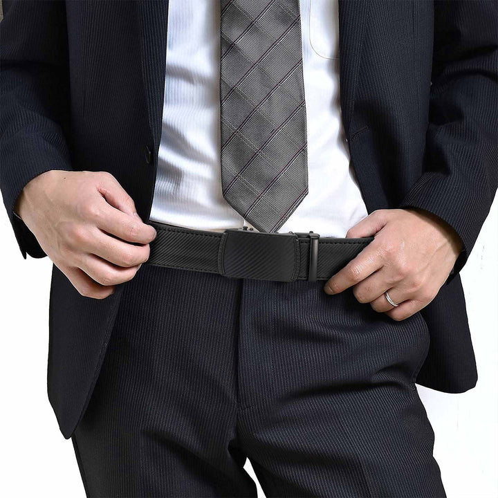 BowLift | Eptchn Leather Ratchet Belt With Adjustable Buckle CrackSlick