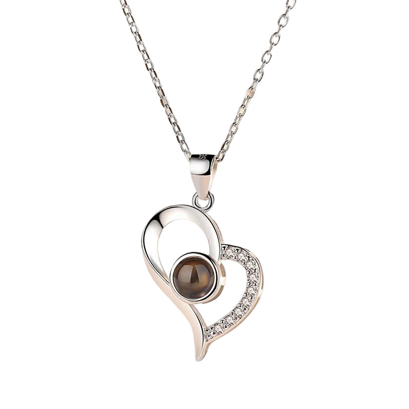 BowLift | I love you roses bloom necklace in 100 languages gift set