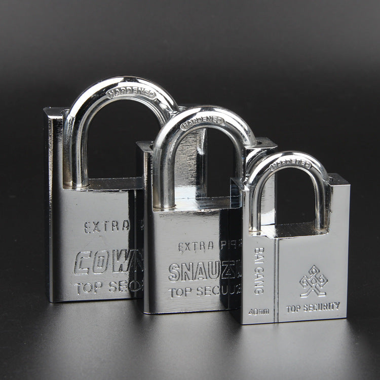 Heavy-Duty Chrome-Plated Hardened-Shackle Padlock Set Bowlift