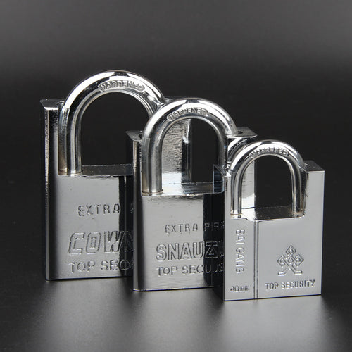 Heavy-Duty Chrome-Plated Hardened-Shackle Padlock Set Bowlift
