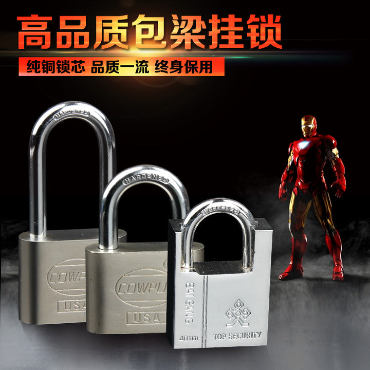 Heavy-Duty Chrome-Plated Hardened-Shackle Padlock Set Bowlift