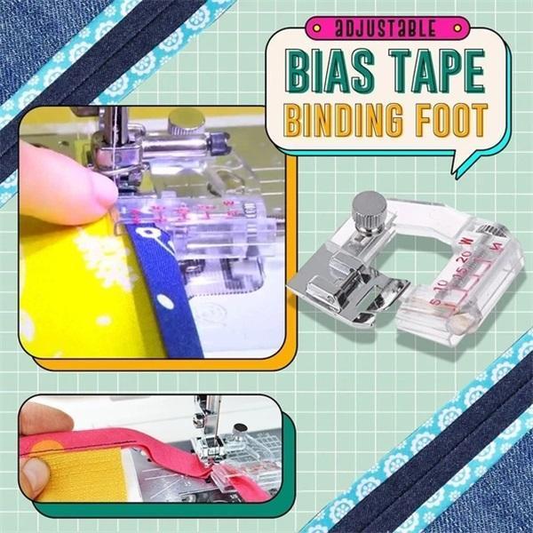 BowLift | Adjustable Bias Tape Binding Foot | Sewing Machine Presser Foot | Transparent Guide | 0.5–2cm
