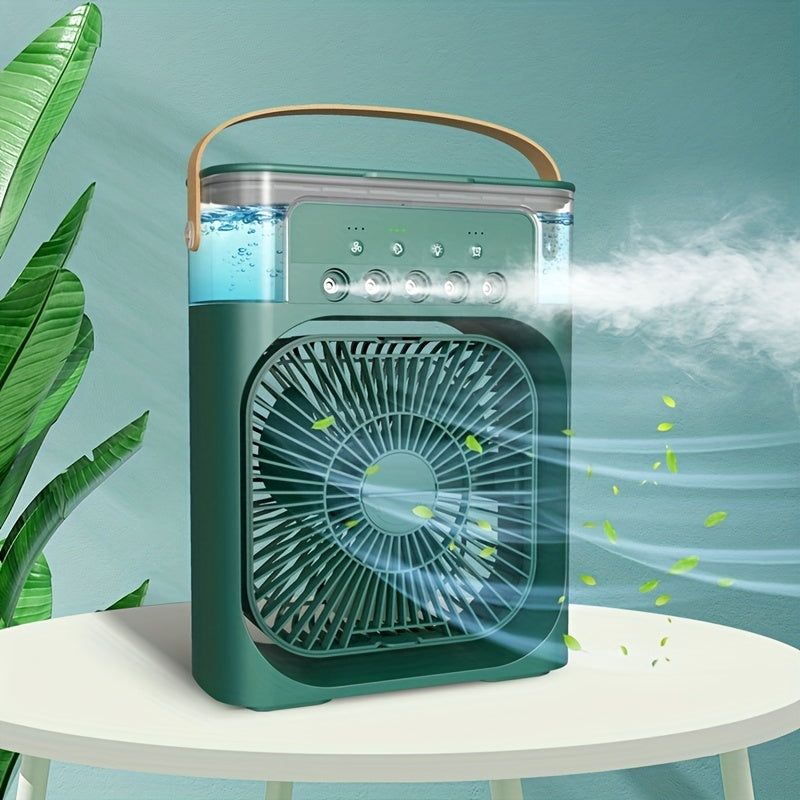 5A 2V Portable 600ml Spray Cooler Fan Desk USB Rechargeable Perfume Humidifier Air Conditioning A/C Cooling Fan 3 Wind Speeds | Bowlift