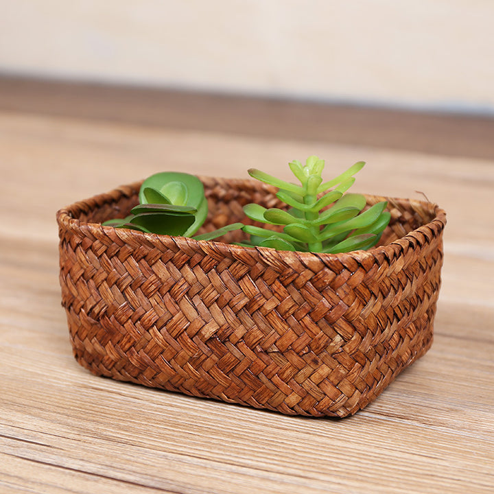 Unisex Rectangular Storage Basket made of Natural Material Bowlift