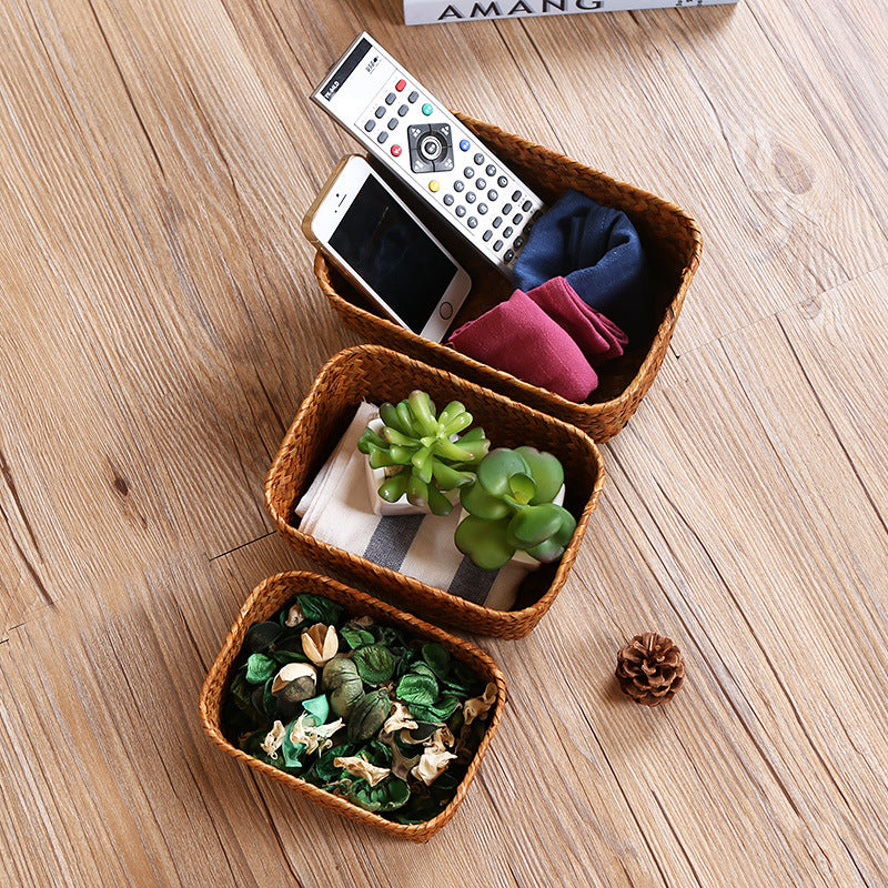 Unisex Rectangular Storage Basket made of Natural Material Bowlift