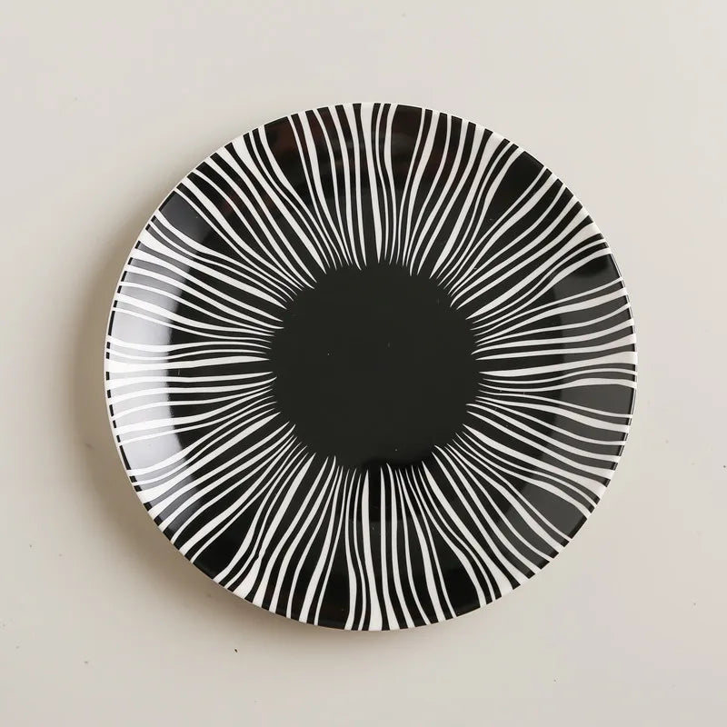 BowLift | Geometric Pattern Ceramic Dinner Plate Set