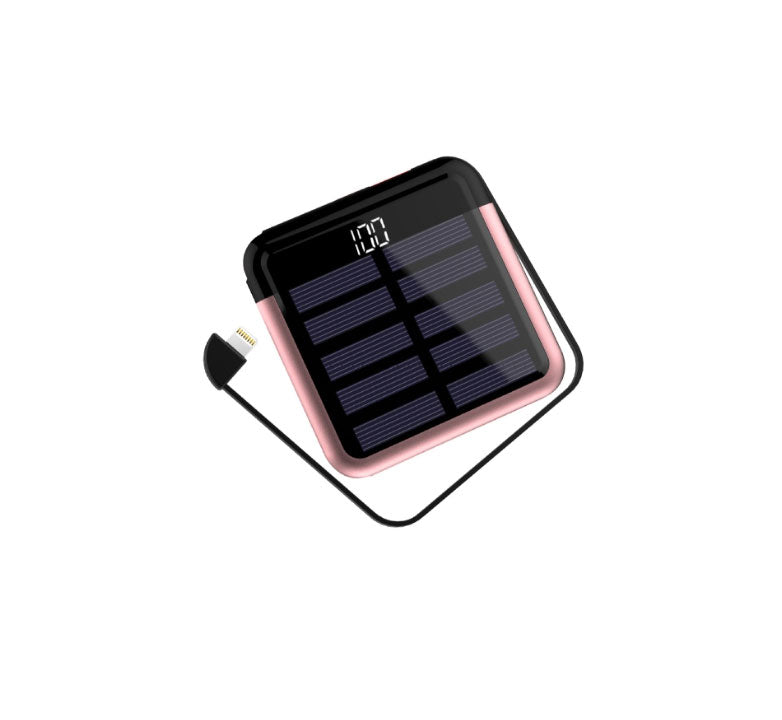 BowLift | Tinier & Thinner Solar Power Bank with 3-in-1 Concealable Cable