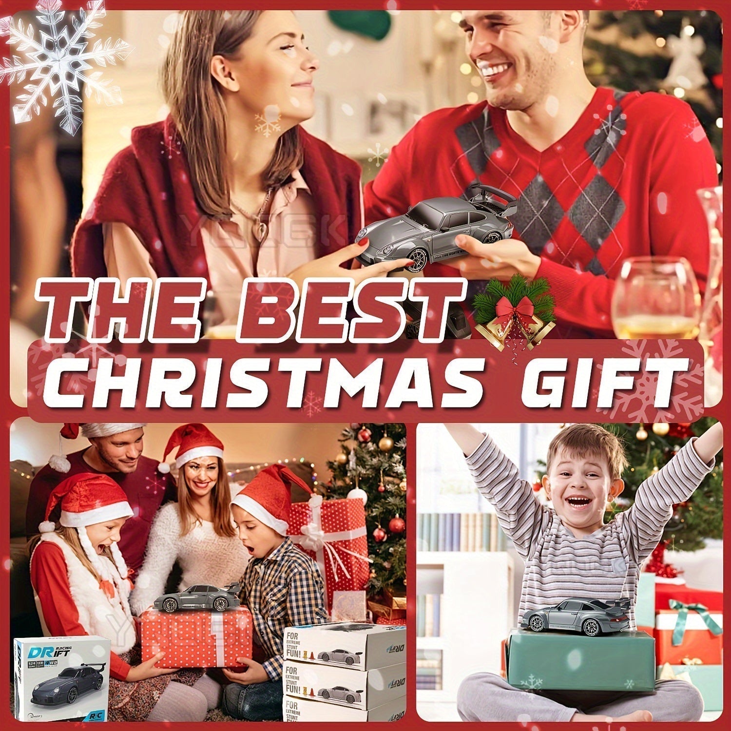 BowLift | 1:24 RC Drift Car | 4WD, LED Wheels & USB Rechargeable for Indoor and Outdoor Racing Fun