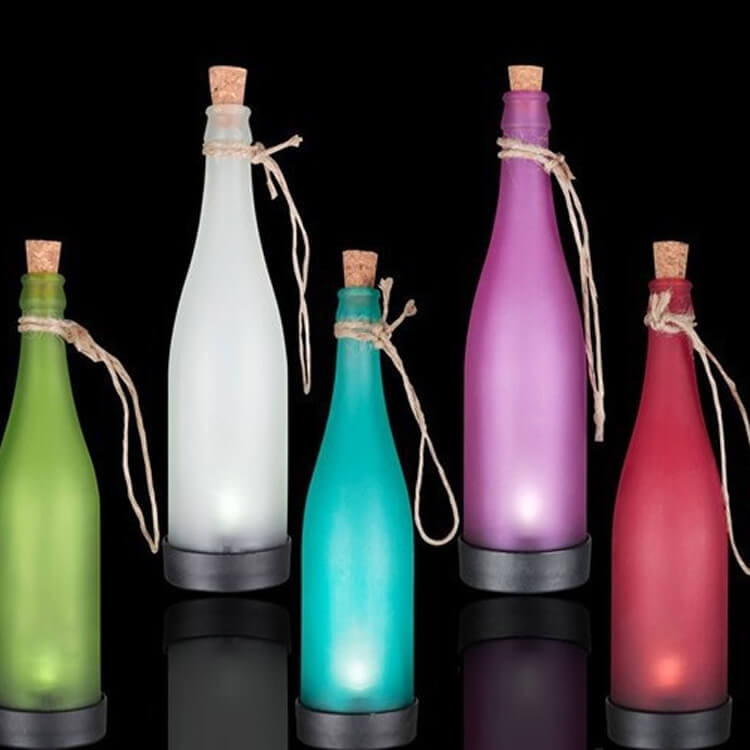 BowLift | 5 Piece Solar Wine Bottle Light Outdoor Decoration Plastic LED Hanging Light
