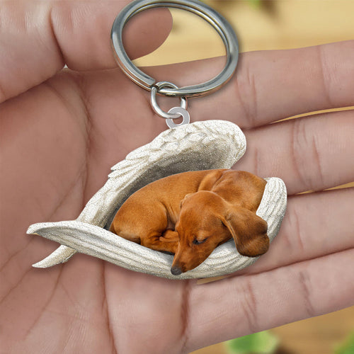 BowLift | Dachshund Sleeping Angel Acrylic Keychain