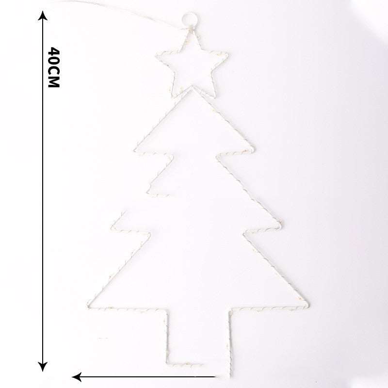 BowLift | Wrought Iron Christmas Tree Shaped Hanging Window Ornament