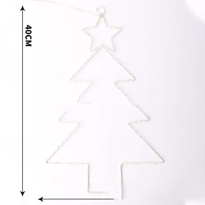 BowLift | Wrought Iron Christmas Tree Shaped Hanging Window Ornament
