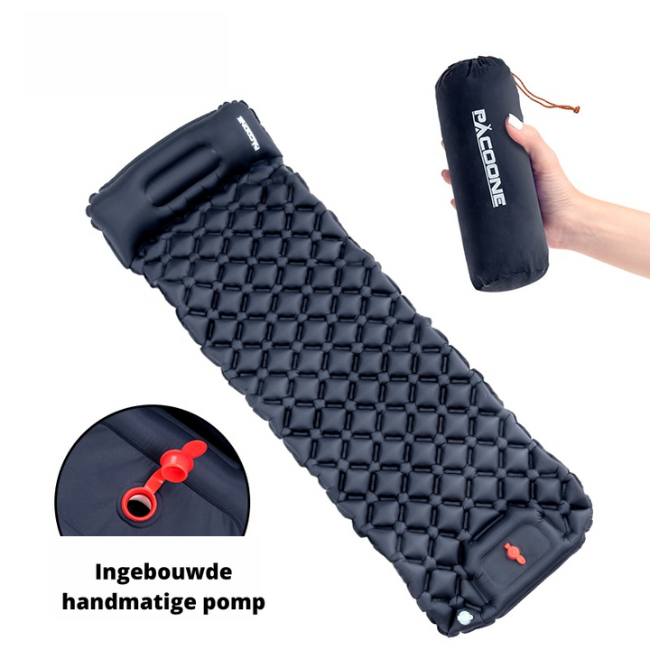 Compact sleeping mat with integrated pillow | Bowlift