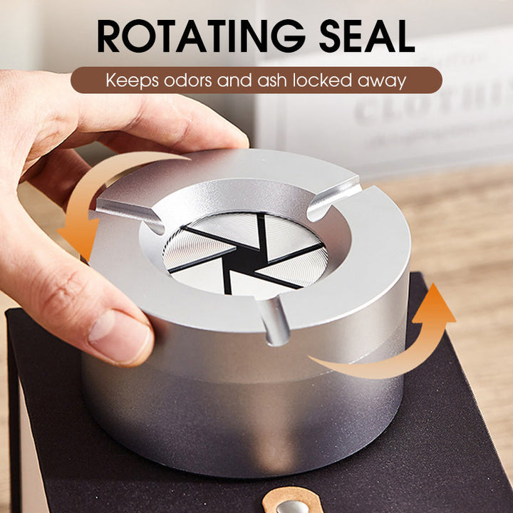 360° Stainless Steel Ashtray with Twist Lid | Bowlift