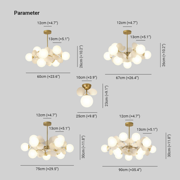 BowLift | Flower Branch Chandelier Living Room