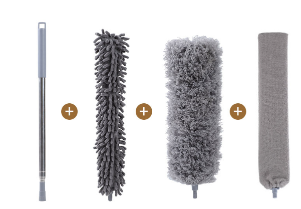BowLift | Retractable and washable, curved dust brush in microfiber