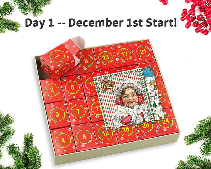 BowLift | Festive Fireplace Jigsaw Puzzle Christmas Countdown Calendar - Christmas Gift