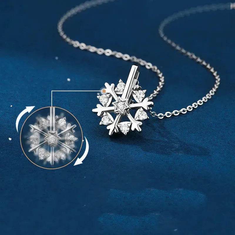 BowLift | Luxury Rhinestone Christmas Snowflakes Necklace Gift for women